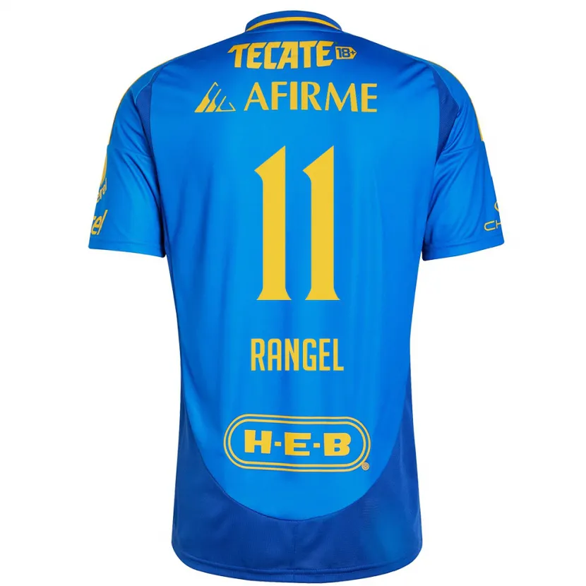 Danxen Kvinder Nayeli Rangel #11 Blå Gul Udebane Spillertrøjer 2024/25 Trøje T-Shirt