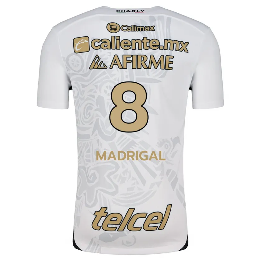 Danxen Kvinder Fernando Madrigal #8 Hvid Sort Udebane Spillertrøjer 2024/25 Trøje T-Shirt