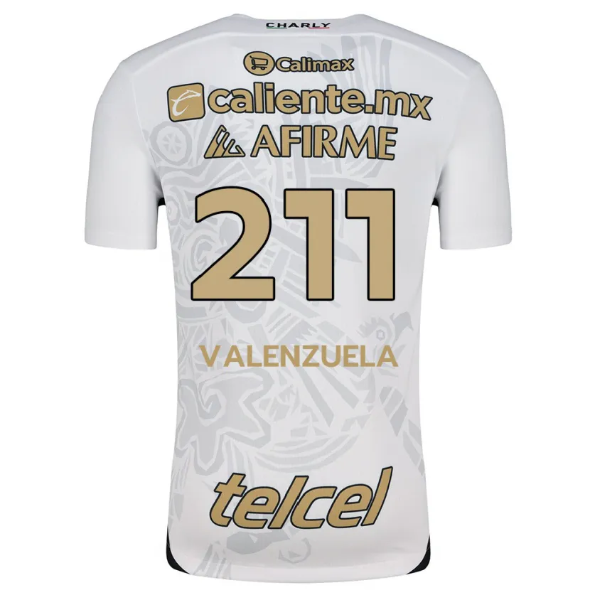 Danxen Kvinder Aldieri Valenzuela #211 Hvid Sort Udebane Spillertrøjer 2024/25 Trøje T-Shirt
