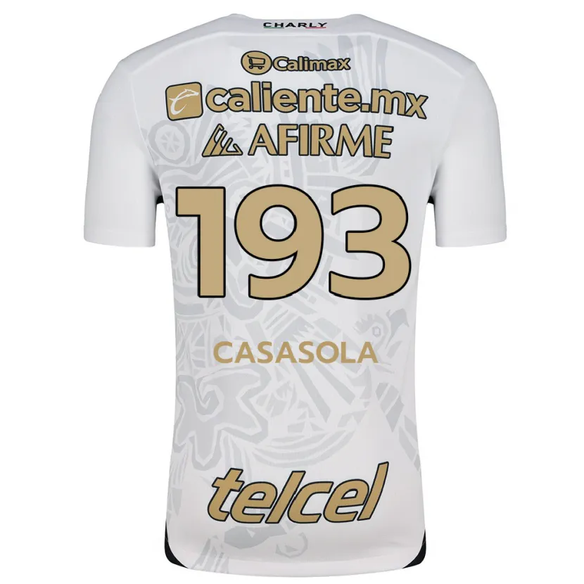 Danxen Kvinder Axel Casasola #193 Hvid Sort Udebane Spillertrøjer 2024/25 Trøje T-Shirt