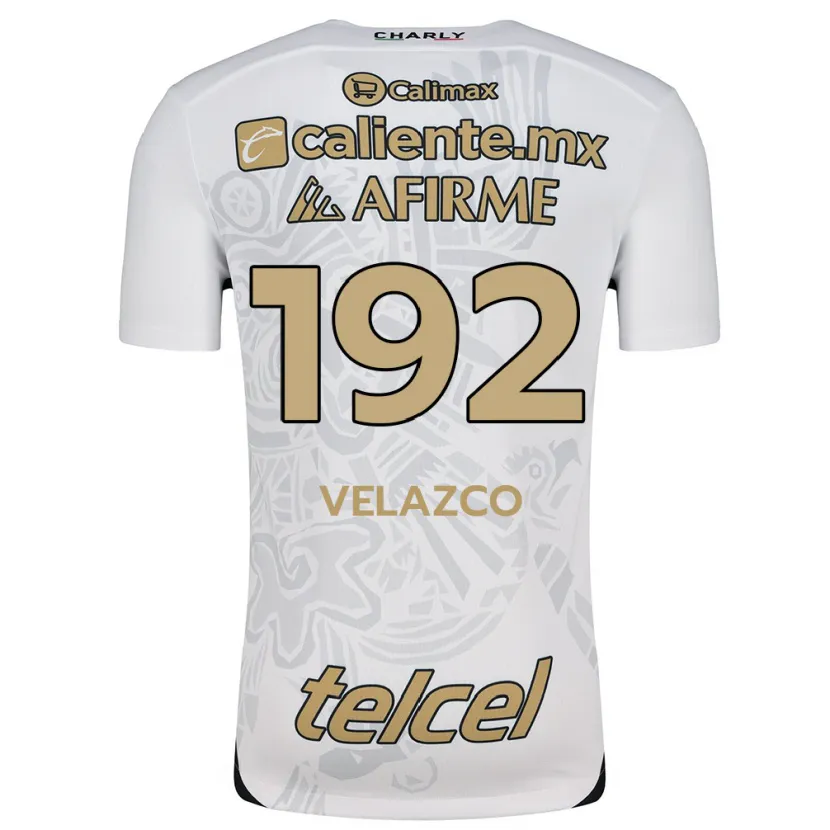 Danxen Kvinder Emiliano Velazco #192 Hvid Sort Udebane Spillertrøjer 2024/25 Trøje T-Shirt