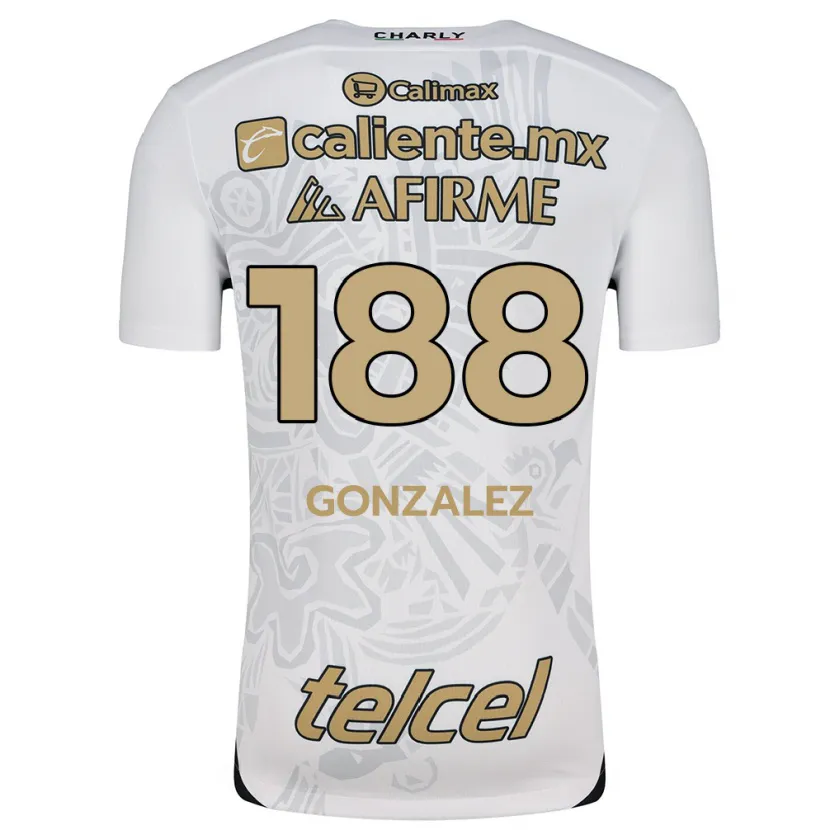 Danxen Kvinder Jorge González #188 Hvid Sort Udebane Spillertrøjer 2024/25 Trøje T-Shirt