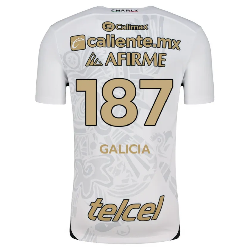 Danxen Kvinder Carlos Galicia #187 Hvid Sort Udebane Spillertrøjer 2024/25 Trøje T-Shirt