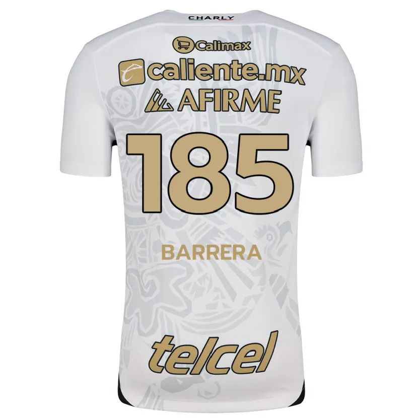 Danxen Kvinder Geonathan Barrera #185 Hvid Sort Udebane Spillertrøjer 2024/25 Trøje T-Shirt