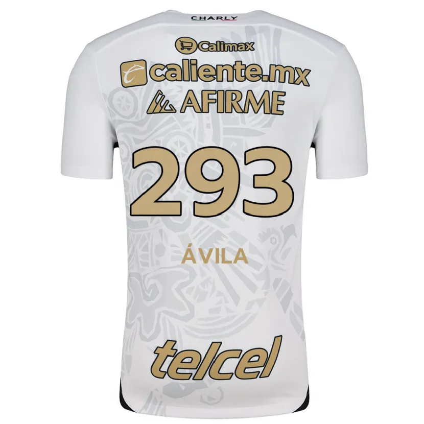 Danxen Kvinder Daniel Ávila #293 Hvid Sort Udebane Spillertrøjer 2024/25 Trøje T-Shirt