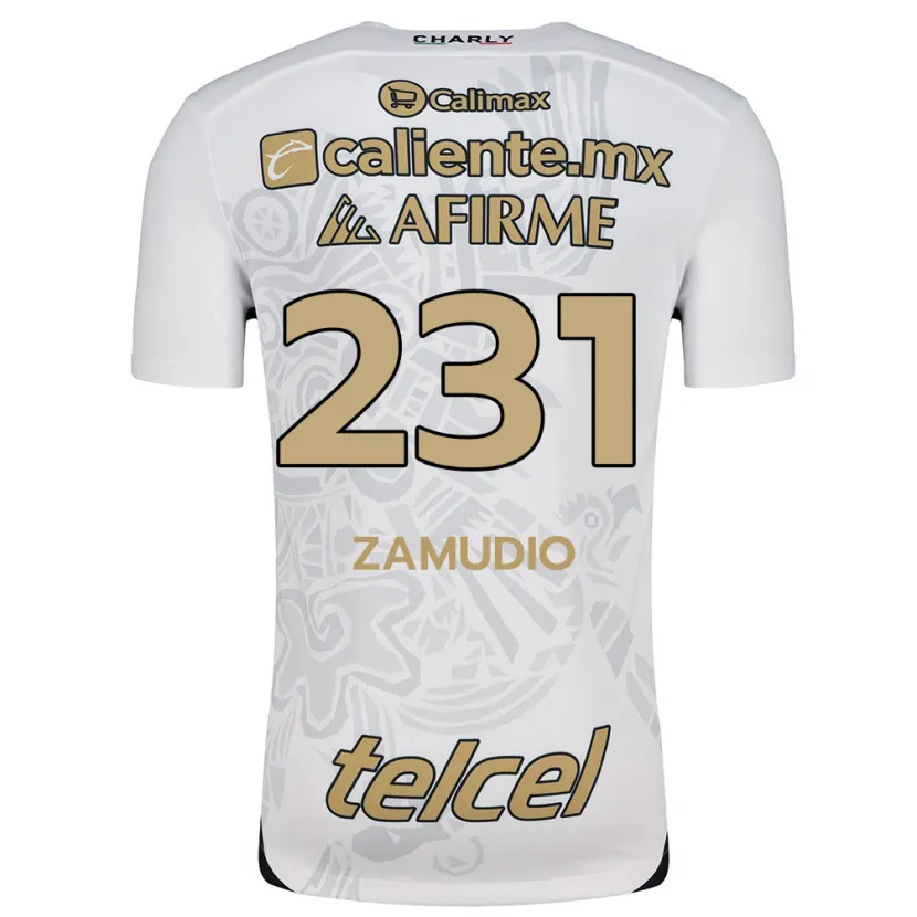 Danxen Kvinder Irwin Zamudio #231 Hvid Sort Udebane Spillertrøjer 2024/25 Trøje T-Shirt