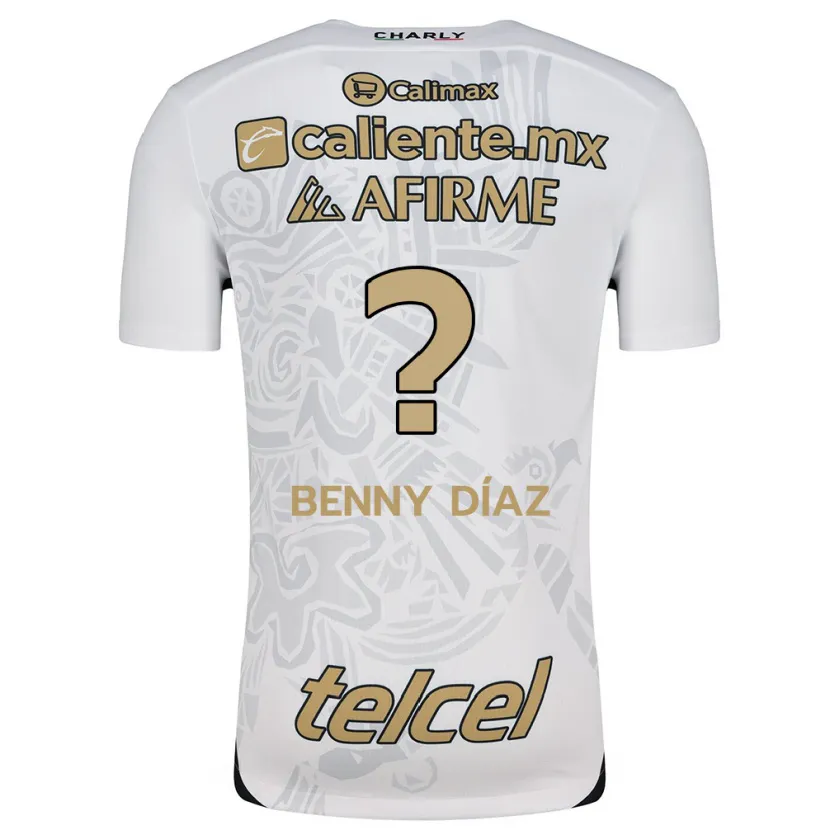 Danxen Kvinder Benny Díaz #0 Hvid Sort Udebane Spillertrøjer 2024/25 Trøje T-Shirt