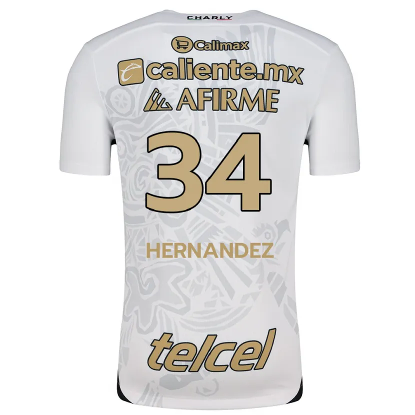 Danxen Kvinder Kimberly Hernández #34 Hvid Sort Udebane Spillertrøjer 2024/25 Trøje T-Shirt