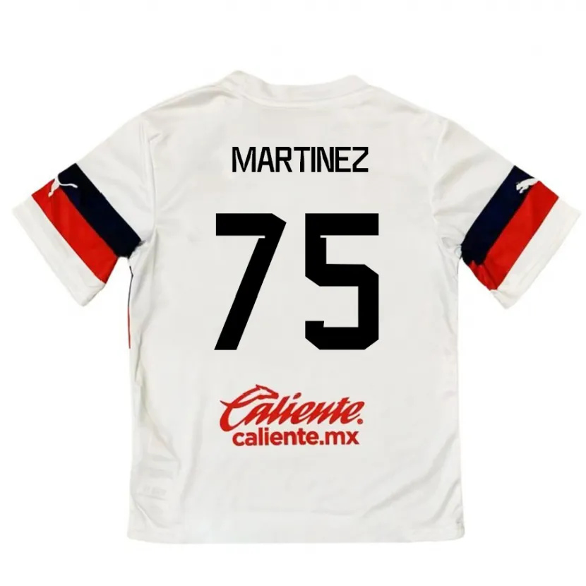 Danxen Kvinder Isaac Martínez #75 Hvid Rød Udebane Spillertrøjer 2024/25 Trøje T-Shirt