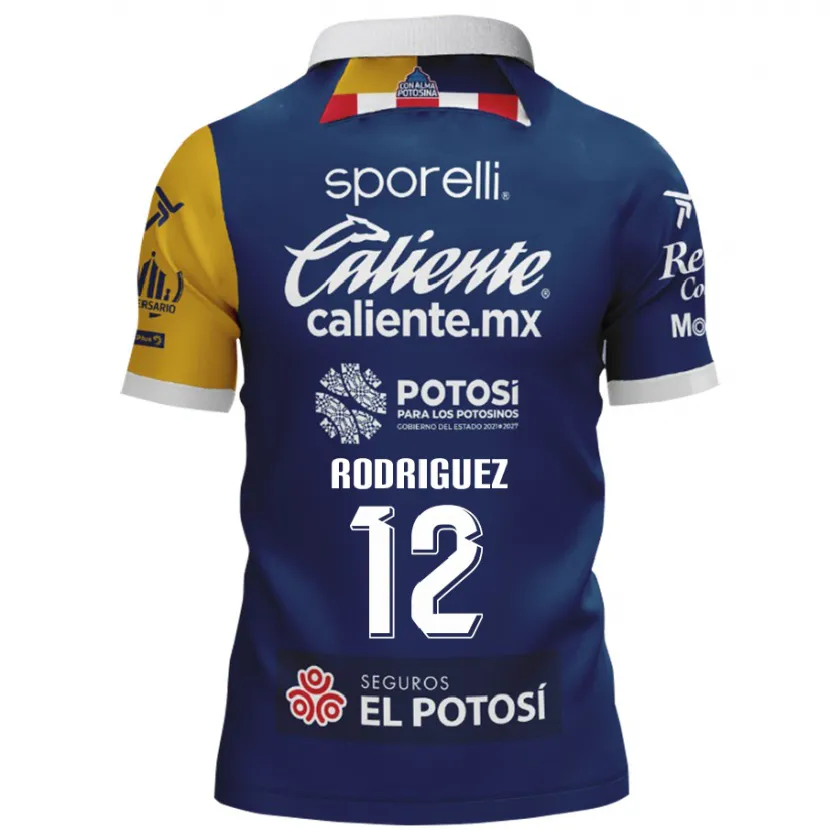 Danxen Kvinder David Rodríguez #12 Blå Gul Udebane Spillertrøjer 2024/25 Trøje T-Shirt
