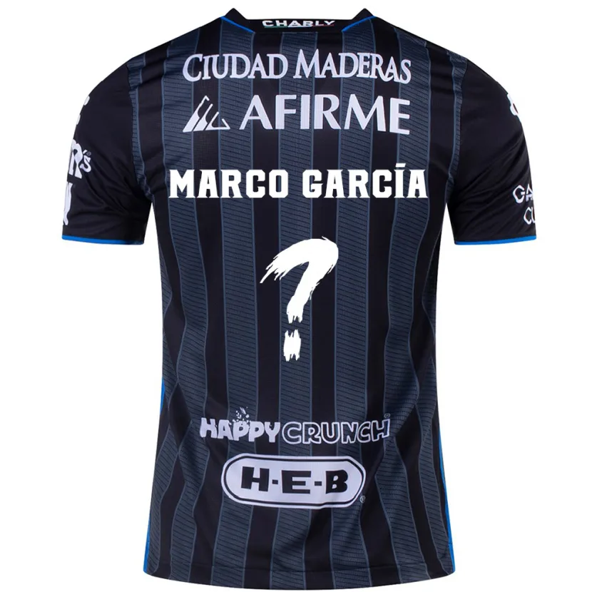 Danxen Kvinder Marco García #0 Hvid Sort Udebane Spillertrøjer 2024/25 Trøje T-Shirt