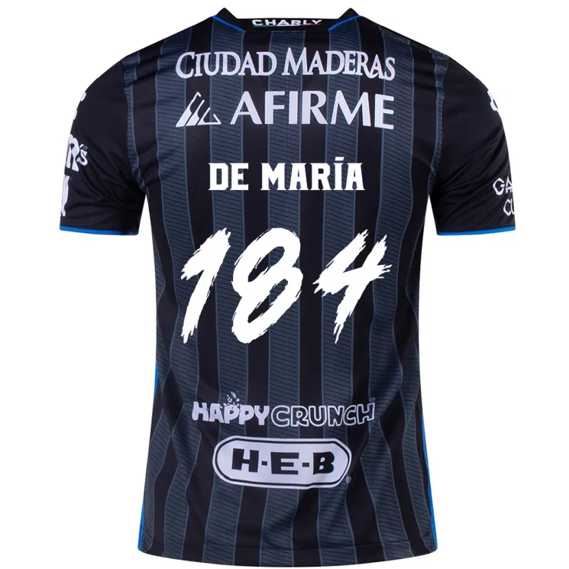 Danxen Kvinder Antonio De María Y Campos #184 Hvid Sort Udebane Spillertrøjer 2024/25 Trøje T-Shirt