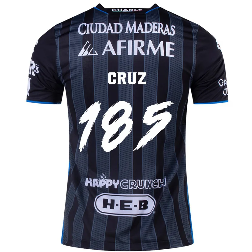 Danxen Kvinder Axel Cruz #185 Hvid Sort Udebane Spillertrøjer 2024/25 Trøje T-Shirt