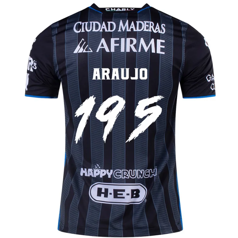 Danxen Kvinder Diego Araujo #195 Hvid Sort Udebane Spillertrøjer 2024/25 Trøje T-Shirt