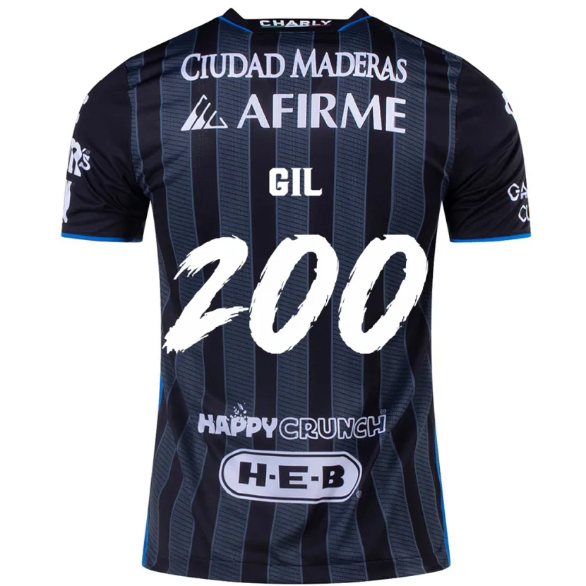 Danxen Kvinder Gerardo Gil #200 Hvid Sort Udebane Spillertrøjer 2024/25 Trøje T-Shirt