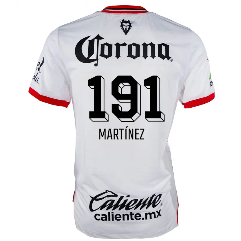 Danxen Kvinder Kevin Martínez #191 Hvid Rød Udebane Spillertrøjer 2024/25 Trøje T-Shirt