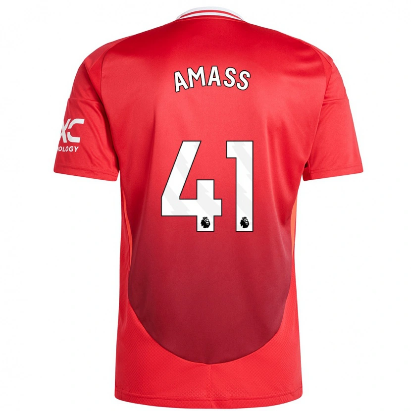 Danxen Børn Harry Amass #41 Lyse Rødt Hjemmebane Spillertrøjer 2024/25 Trøje T-Shirt