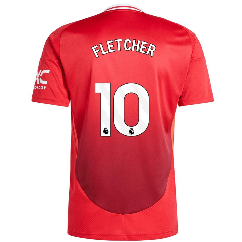 Danxen Børn Jack Fletcher #10 Lyse Rødt Hjemmebane Spillertrøjer 2024/25 Trøje T-Shirt