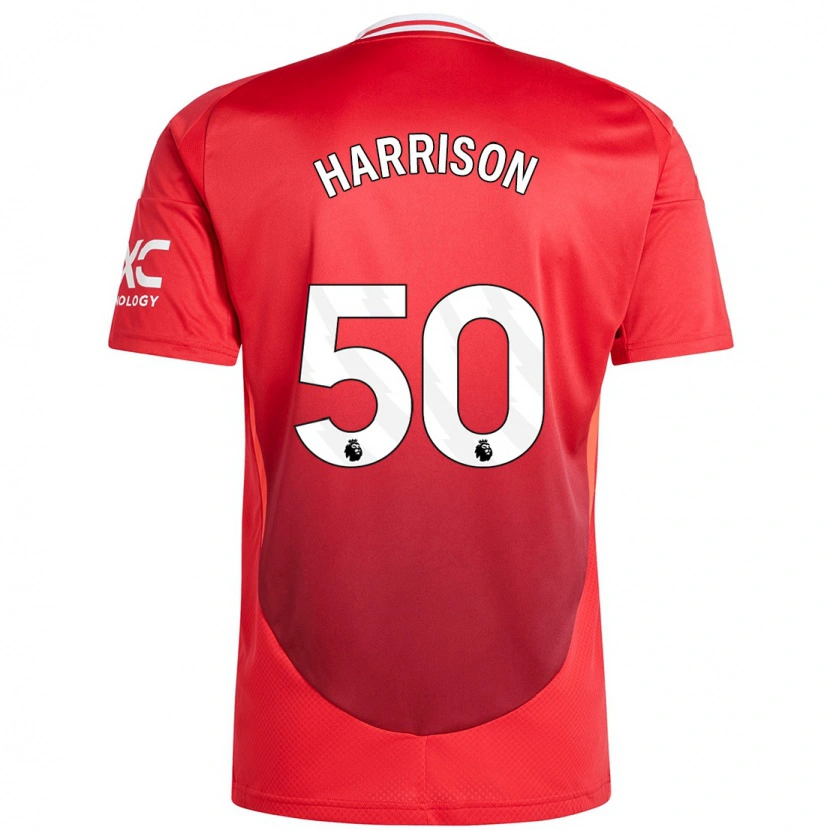 Danxen Børn Elyh Harrison #50 Lyse Rødt Hjemmebane Spillertrøjer 2024/25 Trøje T-Shirt