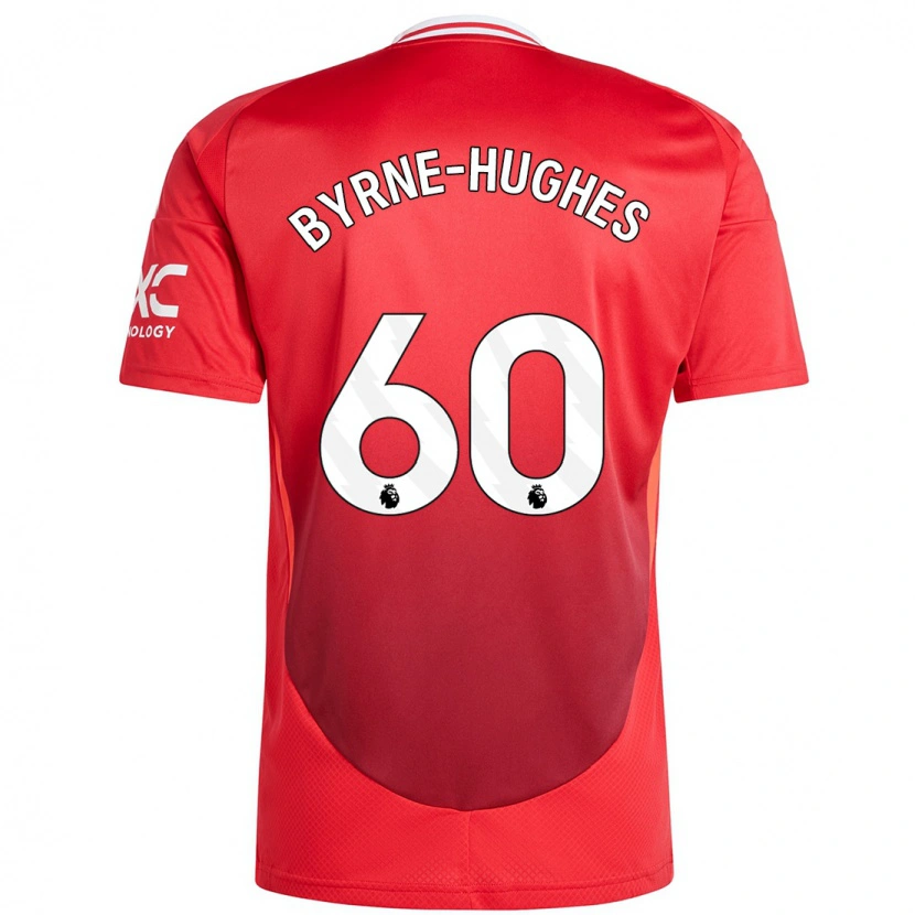 Danxen Børn Cameron Byrne-Hughes #60 Lyse Rødt Hjemmebane Spillertrøjer 2024/25 Trøje T-Shirt