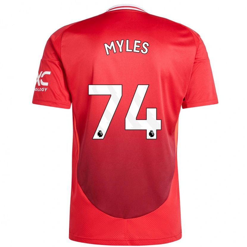 Danxen Børn Tom Myles #74 Lyse Rødt Hjemmebane Spillertrøjer 2024/25 Trøje T-Shirt