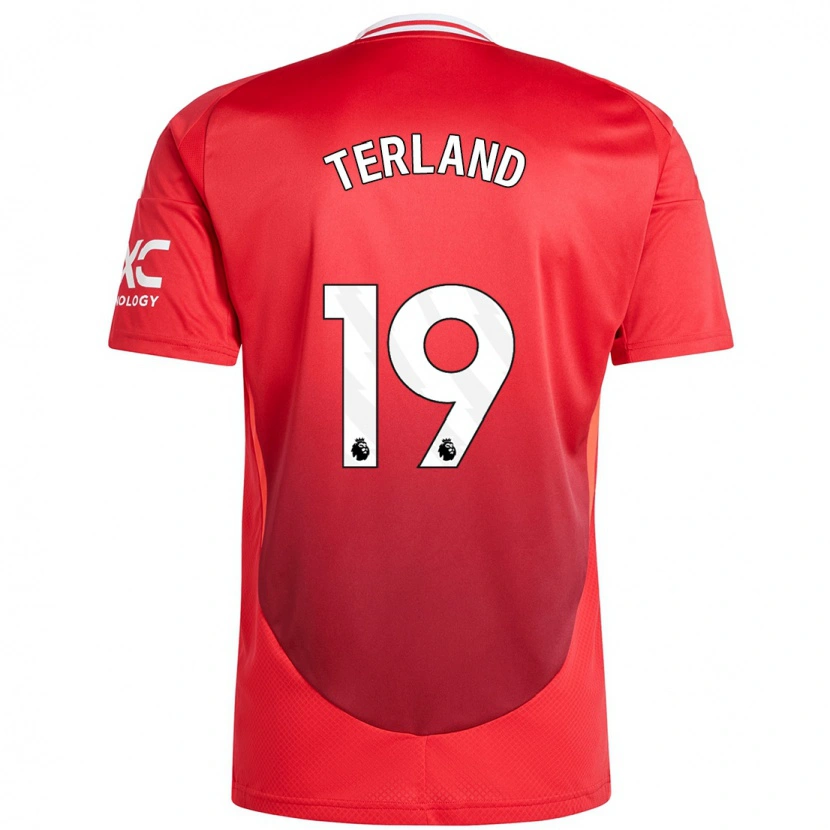 Danxen Børn Elisabeth Terland #19 Lyse Rødt Hjemmebane Spillertrøjer 2024/25 Trøje T-Shirt