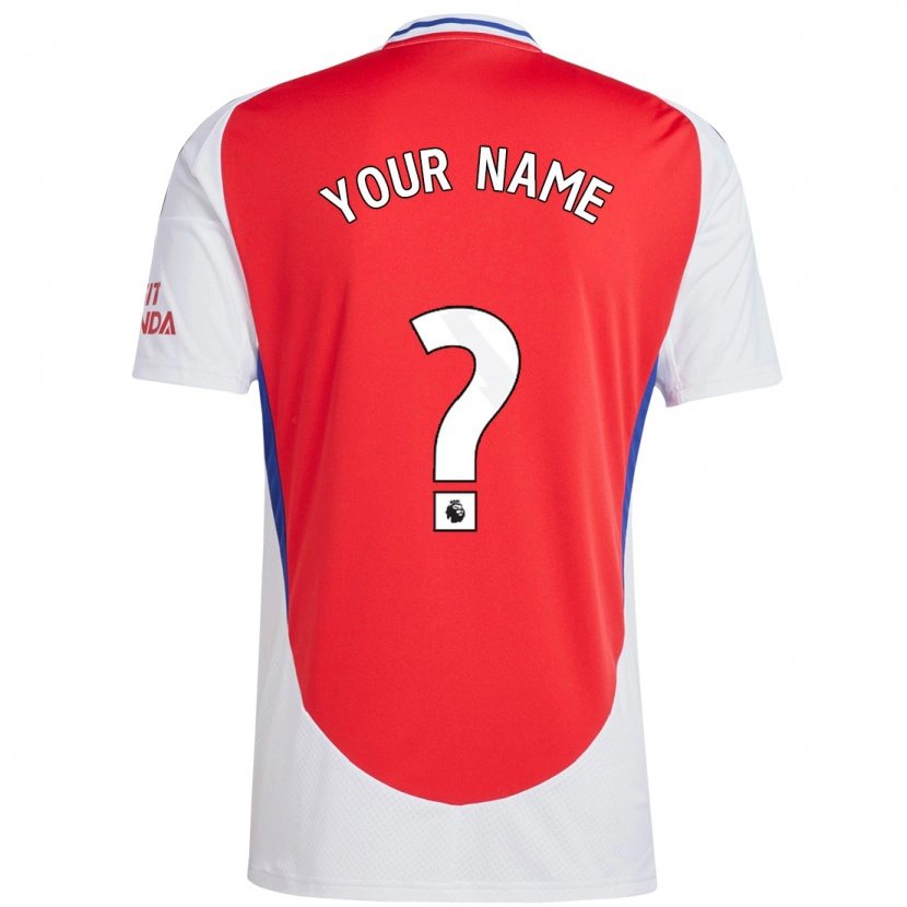 Danxen Børn Dit Navn #0 Rød Hvid Hjemmebane Spillertrøjer 2024/25 Trøje T-Shirt