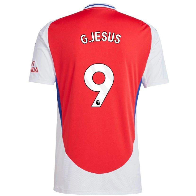 Danxen Børn Gabriel Jesus #9 Rød Hvid Hjemmebane Spillertrøjer 2024/25 Trøje T-Shirt
