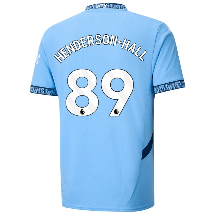 Danxen Børn Matty Henderson-Hall #89 Marineblå Hjemmebane Spillertrøjer 2024/25 Trøje T-Shirt