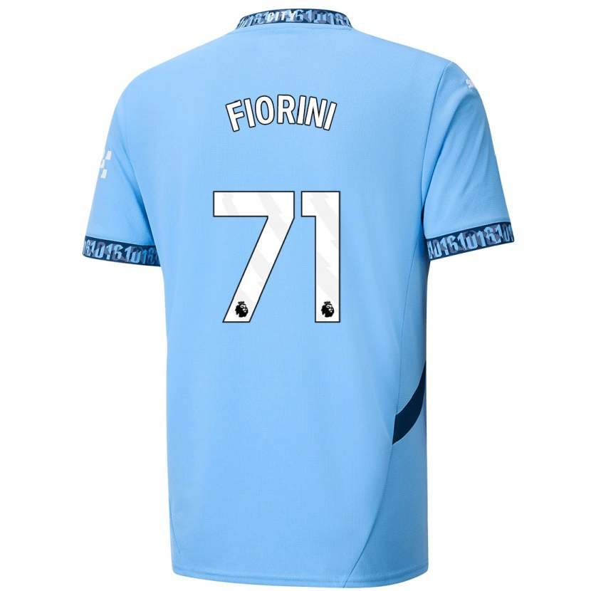 Danxen Børn Lewis Fiorini #71 Marineblå Hjemmebane Spillertrøjer 2024/25 Trøje T-Shirt