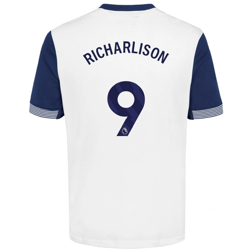 Danxen Børn Richarlison #9 Hvid Blå Hjemmebane Spillertrøjer 2024/25 Trøje T-Shirt