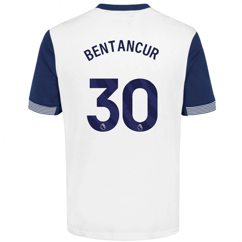 Danxen Børn Rodrigo Bentancur #30 Hvid Blå Hjemmebane Spillertrøjer 2024/25 Trøje T-Shirt