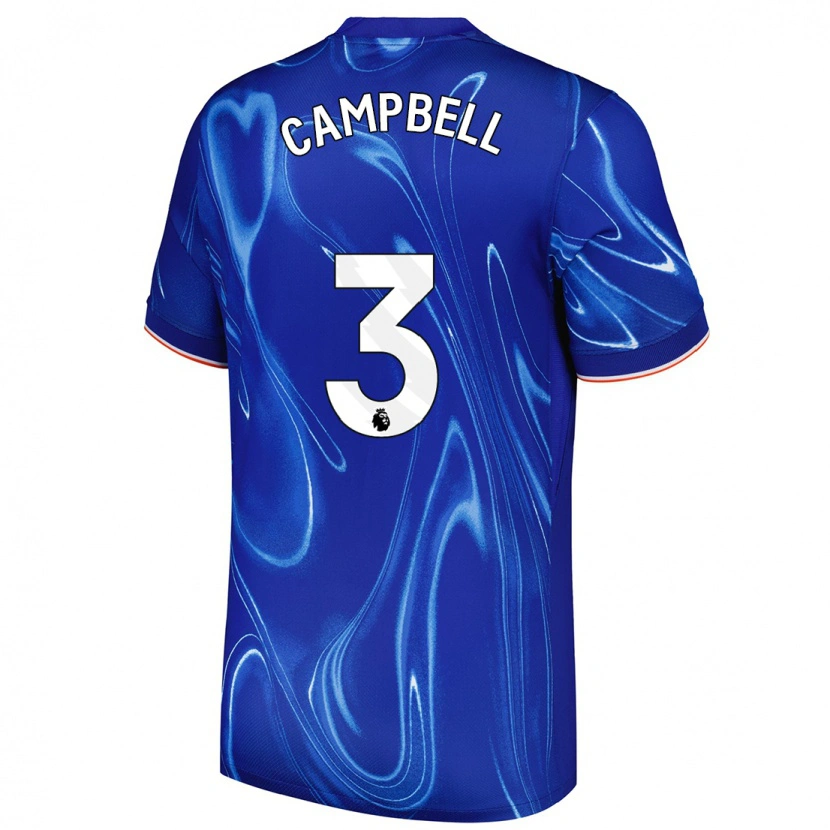 Danxen Børn Harrison Murray-Campbell #3 Blå Hvid Hjemmebane Spillertrøjer 2024/25 Trøje T-Shirt