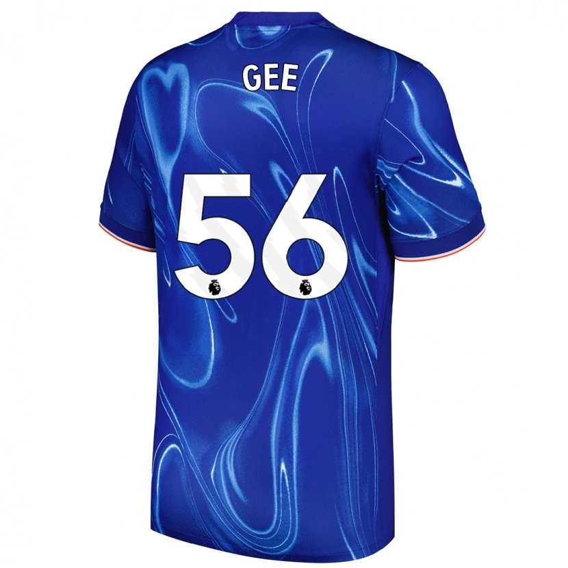 Danxen Børn Billy Gee #56 Blå Hvid Hjemmebane Spillertrøjer 2024/25 Trøje T-Shirt