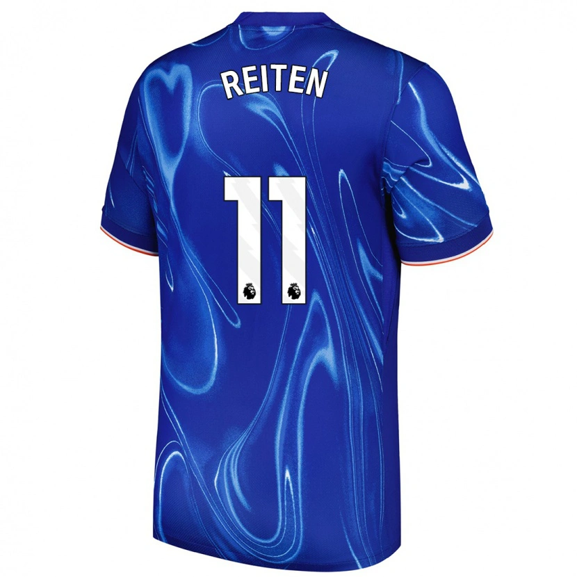 Danxen Børn Guro Reiten #11 Blå Hvid Hjemmebane Spillertrøjer 2024/25 Trøje T-Shirt