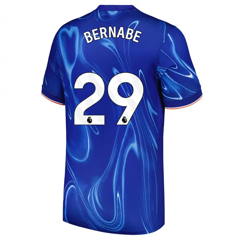 Danxen Børn Alejandra Bernabé #29 Blå Hvid Hjemmebane Spillertrøjer 2024/25 Trøje T-Shirt