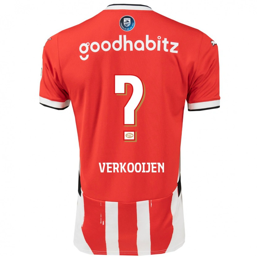 Danxen Børn Nicolas Verkooijen #0 Rød Hvid Hjemmebane Spillertrøjer 2024/25 Trøje T-Shirt