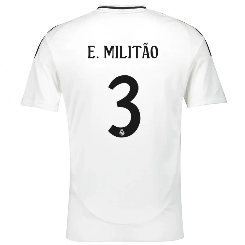 Danxen Børn Éder Militão #3 Hvid Hjemmebane Spillertrøjer 2024/25 Trøje T-Shirt