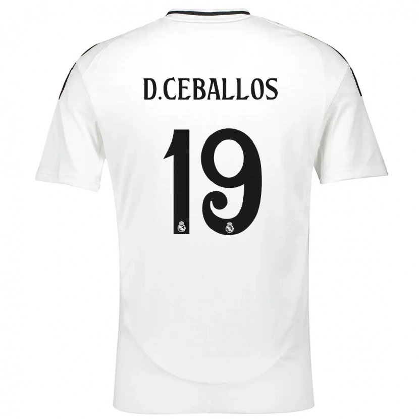 Danxen Børn Dani Ceballos #19 Hvid Hjemmebane Spillertrøjer 2024/25 Trøje T-Shirt