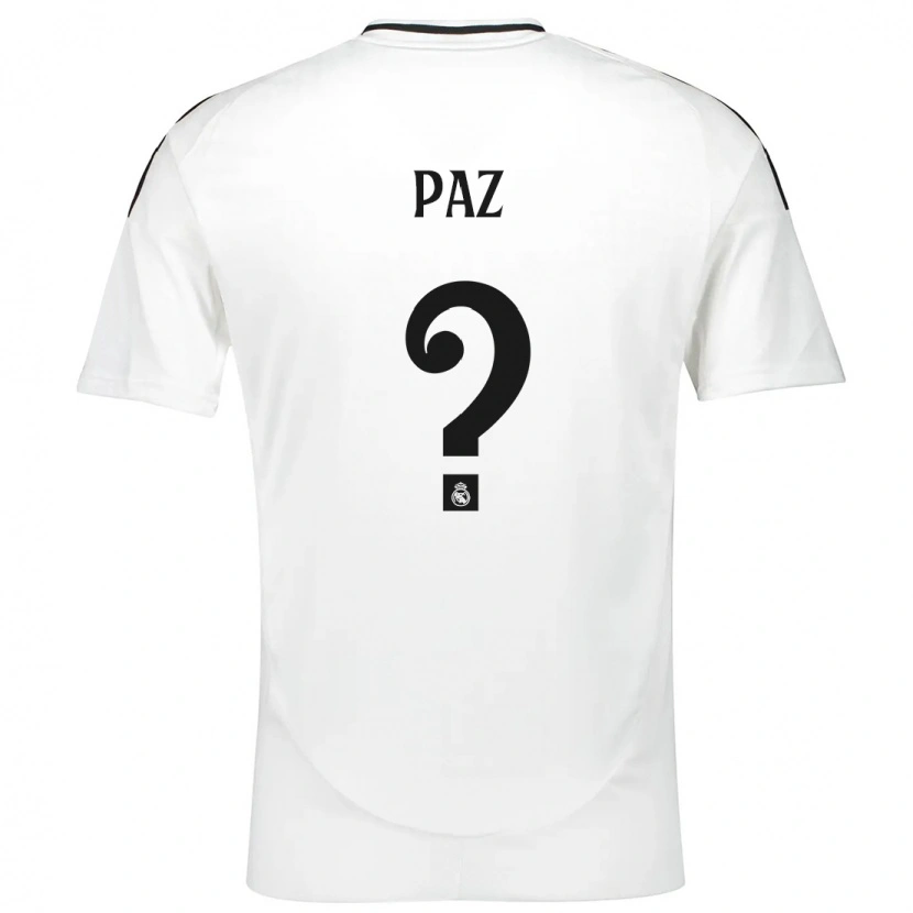Danxen Børn Nico Paz #0 Hvid Hjemmebane Spillertrøjer 2024/25 Trøje T-Shirt