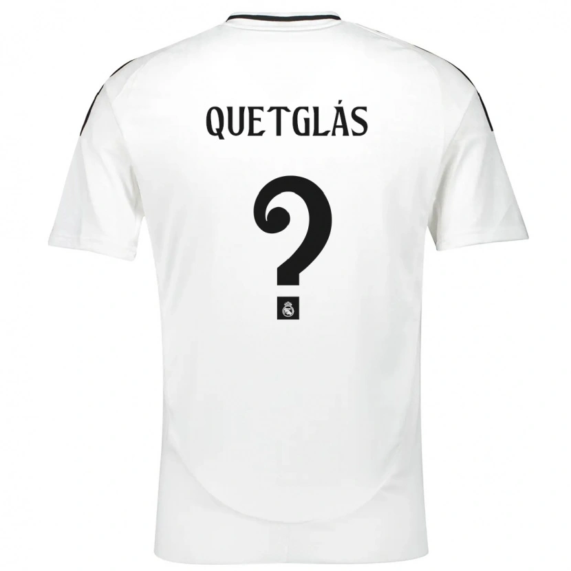 Danxen Børn Ferran Quetglás #0 Hvid Hjemmebane Spillertrøjer 2024/25 Trøje T-Shirt