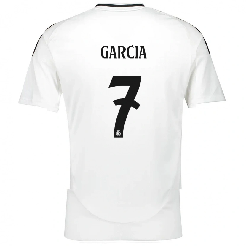 Danxen Børn Gonzalo García #7 Hvid Hjemmebane Spillertrøjer 2024/25 Trøje T-Shirt