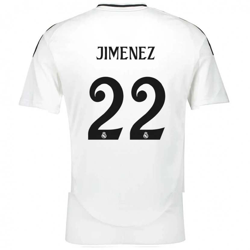 Danxen Børn David Jiménez #22 Hvid Hjemmebane Spillertrøjer 2024/25 Trøje T-Shirt