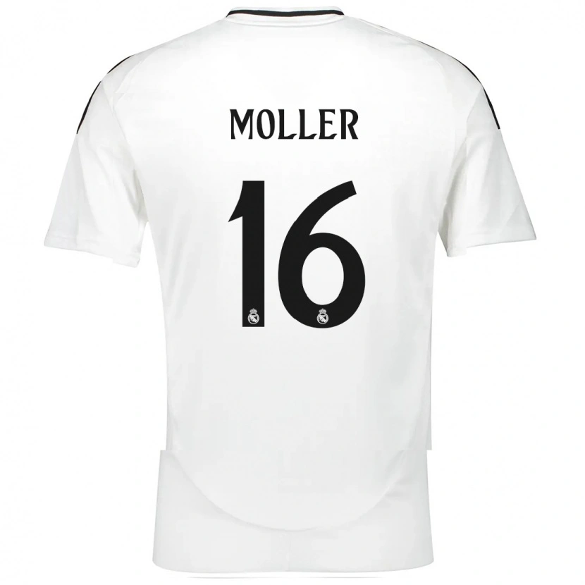 Danxen Børn Caroline Møller #16 Hvid Hjemmebane Spillertrøjer 2024/25 Trøje T-Shirt