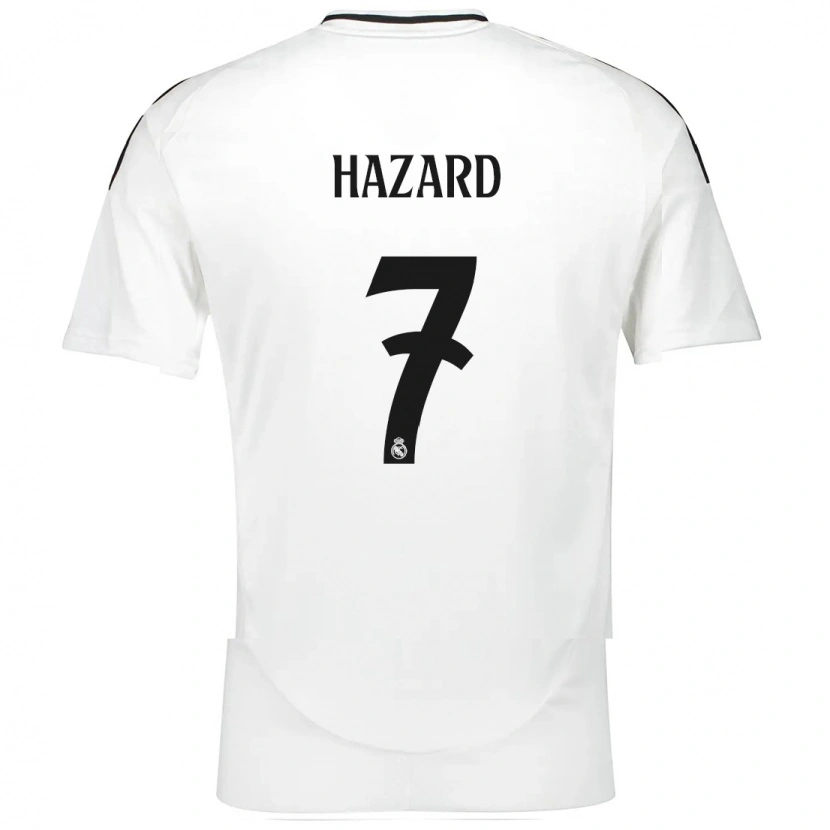Danxen Børn Eden Hazard #7 Hvid Hjemmebane Spillertrøjer 2024/25 Trøje T-Shirt