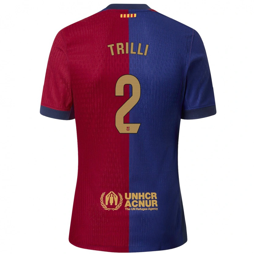 Danxen Børn Trilli #2 Blå Rød Hjemmebane Spillertrøjer 2024/25 Trøje T-Shirt