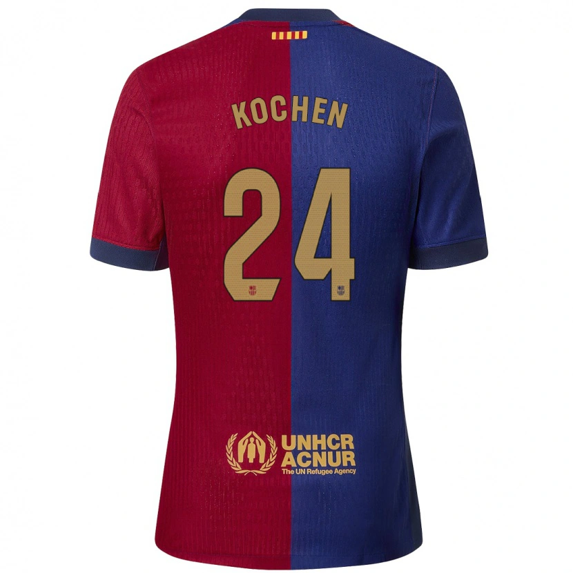 Danxen Børn Diego Kochen #24 Blå Rød Hjemmebane Spillertrøjer 2024/25 Trøje T-Shirt