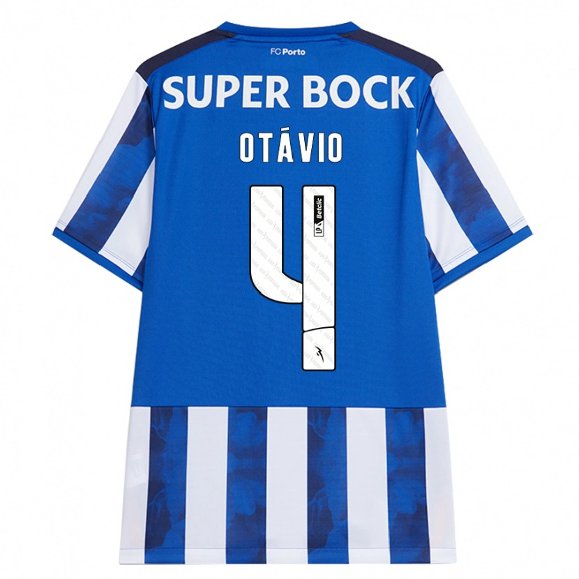 Danxen Børn Otávio #4 Blå Hvid Hjemmebane Spillertrøjer 2024/25 Trøje T-Shirt