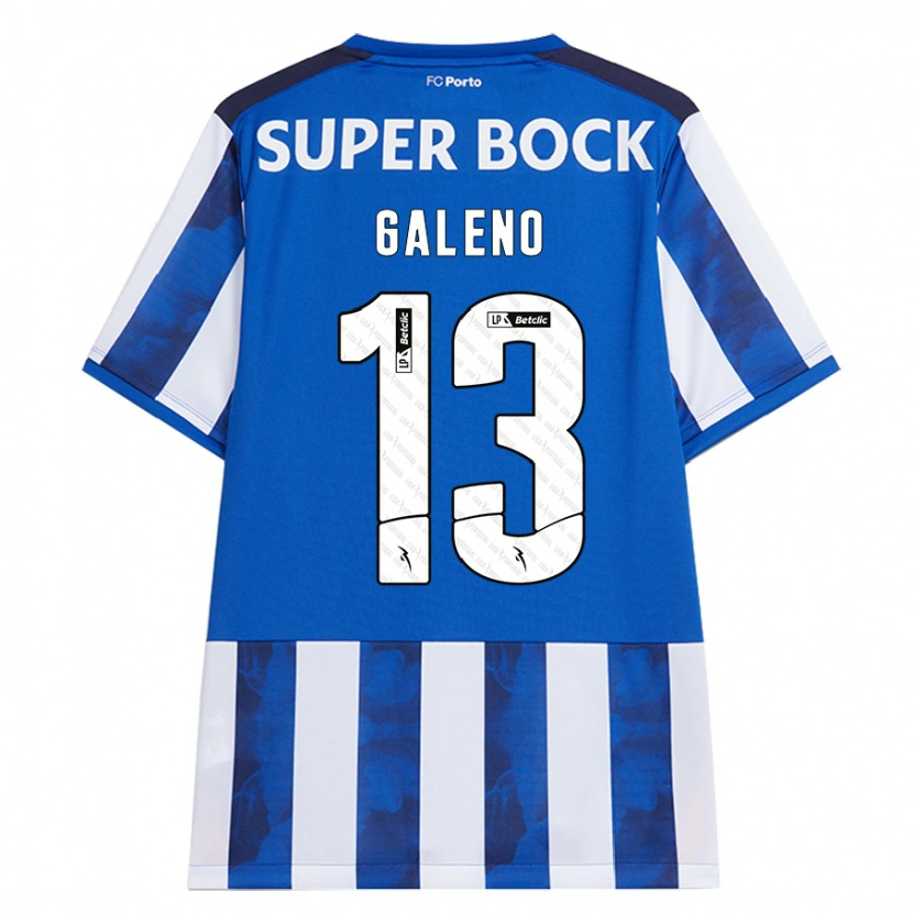 Danxen Børn Galeno #13 Blå Hvid Hjemmebane Spillertrøjer 2024/25 Trøje T-Shirt