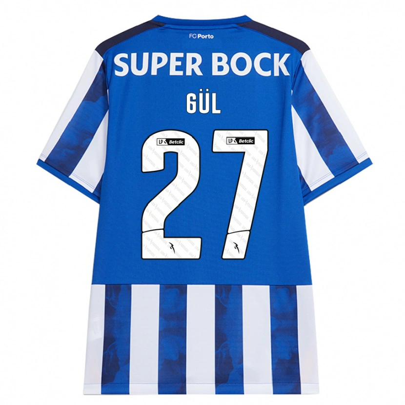 Danxen Børn Deniz Gül #27 Blå Hvid Hjemmebane Spillertrøjer 2024/25 Trøje T-Shirt